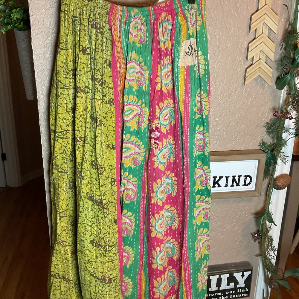 Jaded Gypsy Maxi Long Kantha Patchwork Pull On Skirt Women’s Free Size One Size - Picture 3 of 4